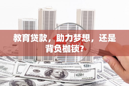 兴海教育贷款，助力梦想，还是背负枷锁？