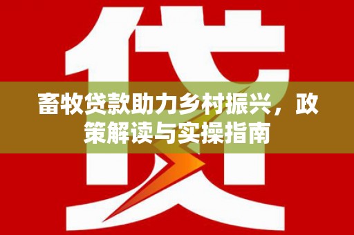 兴海畜牧贷款助力乡村振兴，政策解读与实操指南