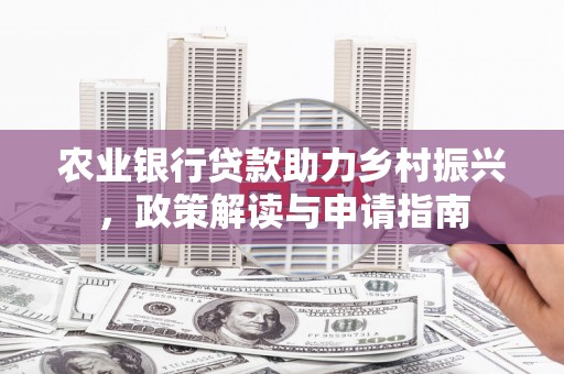 兴海农业银行贷款助力乡村振兴，政策解读与申请指南